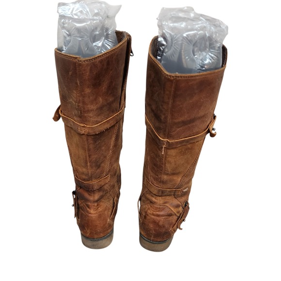 Teva De La Vina Tall Boots Brown Leather Waterproof Women SZ 8 Comfort Straps - Picture 4 of 11